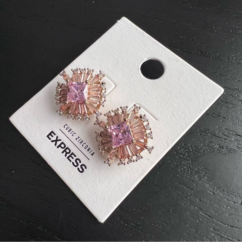Express Radiant Pink Earrings - Picture 3 of 5